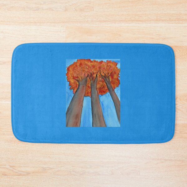 Tall Trees and Fall Colors Bath Mat