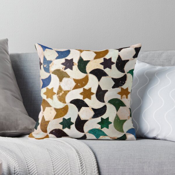 Alhambra azulejos Throw Pillow