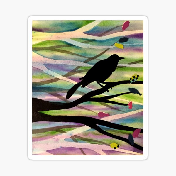 Raven Silhouette Sticker