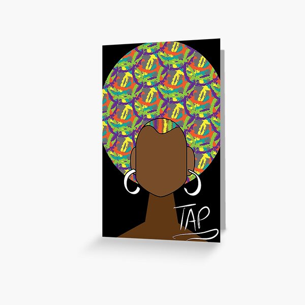 Colorfro Girl Greeting Card
