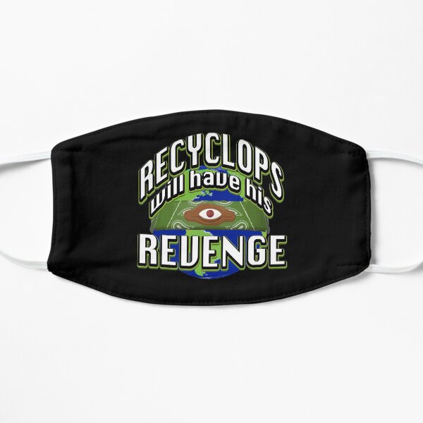 Recyclops Revenge Funny Office Dwight on Earth Day Flat Mask