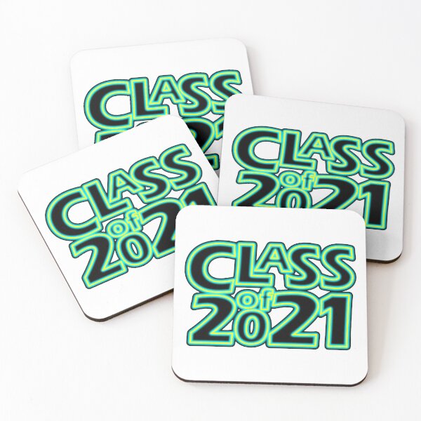 Item preview, Grad Class of 2021 in Neon Poison Mist (Yellow on Blue) designed and sold by gkillerb.