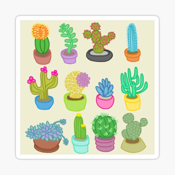 Succulents and Cacti Sticker
