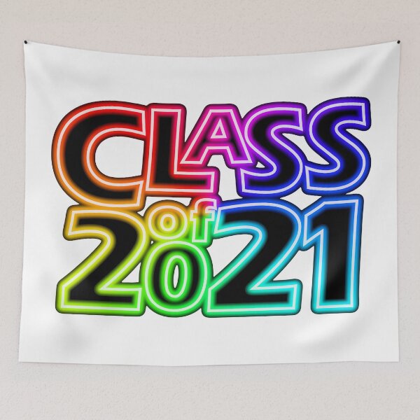 Item preview, Grad Class of 2021 in Neon Rainbow designed and sold by gkillerb.