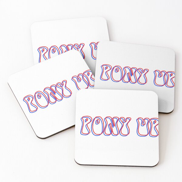 Item preview, pony up (3-D red and blue) designed and sold by agirlnamedscott.