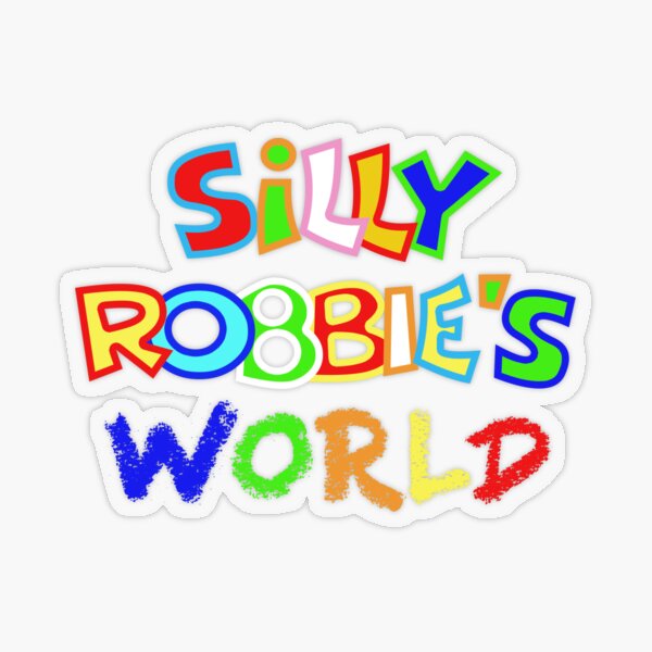 Silly Robbie's World Logo Sticker Transparent Sticker