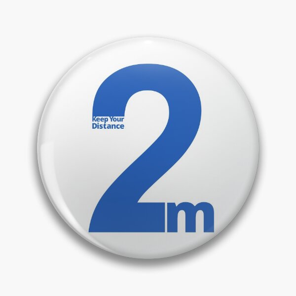 Item preview, Keep Your Distance 2 metres - blue sign designed and sold by SocialShop.