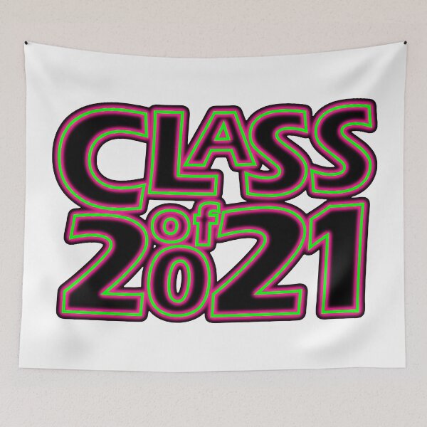 Item preview, Grad Class of 2021 in Neon Toxic Glow (Green on Pink) designed and sold by gkillerb.