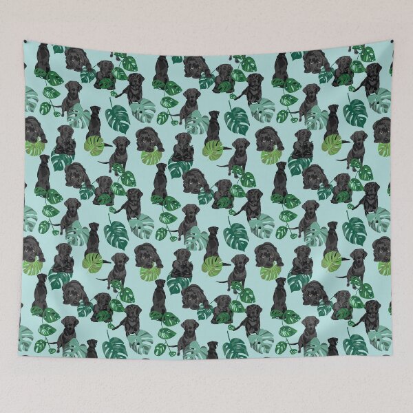 Item preview, Black Labrador Tropical designed and sold by ArtofACoonhound.