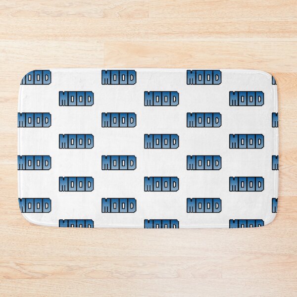 Item preview, "MOOD" - blue striped pixel art  designed and sold by mikaylawiser.