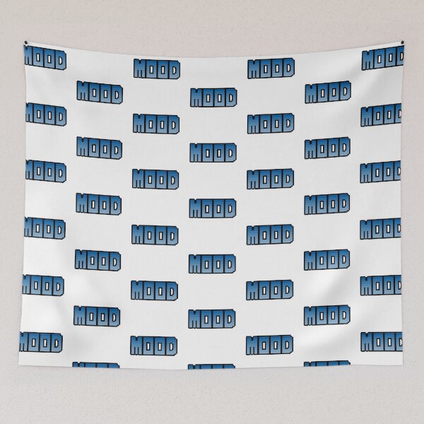 Item preview, "MOOD" - blue striped pixel art  designed and sold by mikaylawiser.