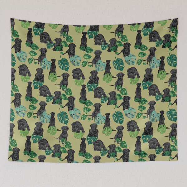 Item preview, Black Labrador Tropical  designed and sold by ArtofACoonhound.