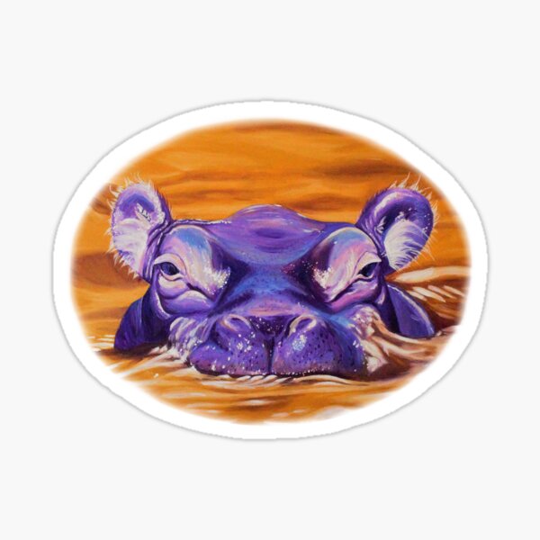 Hippo Sticker