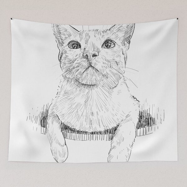 Item preview, Drawing of cute cat designed and sold by hadkhanong.
