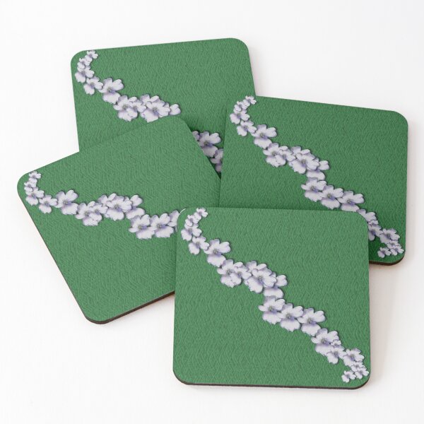 Item preview, cherry-blossoms branch decorative on a field of fern designed and sold by Pepita Selles.