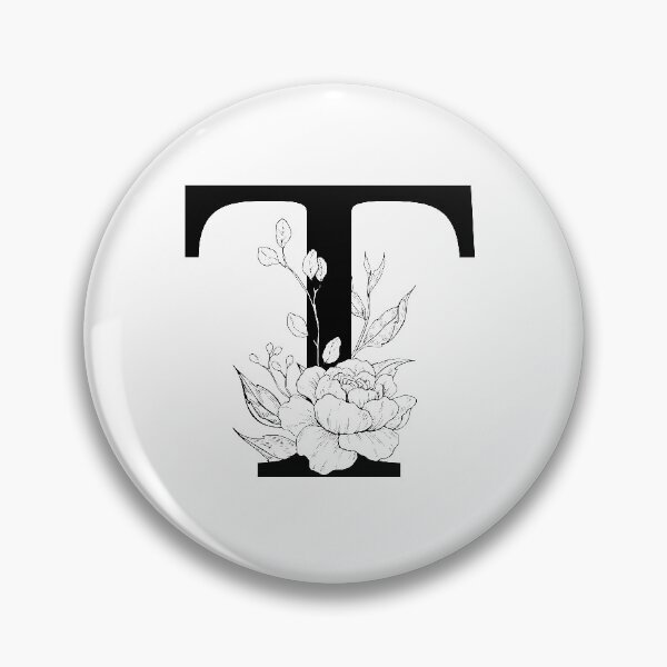 Item preview, T Botanical Monogram. Detailed Peony Drawing designed and sold by epine.