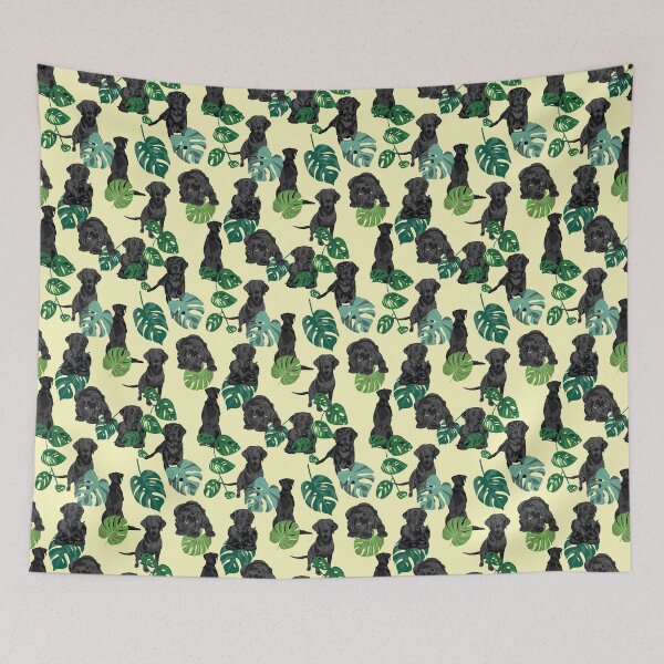 Item preview, Black Labrador Tropical designed and sold by ArtofACoonhound.