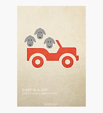 Sheep in a Jeep Photographic Print