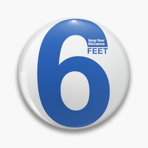 Item preview, Keep Your Distance 6 feet - Big blue social distancing sign designed and sold by SocialShop.