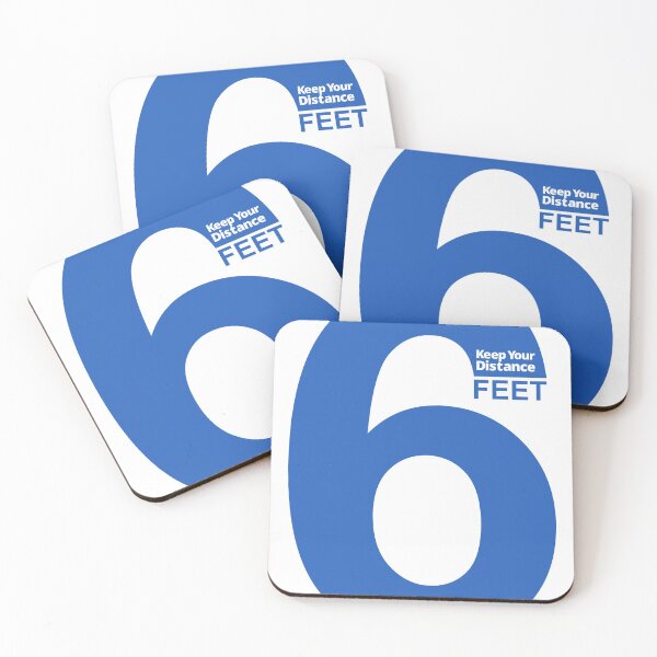 Item preview, Keep Your Distance 6 feet - Big blue social distancing sign designed and sold by SocialShop.