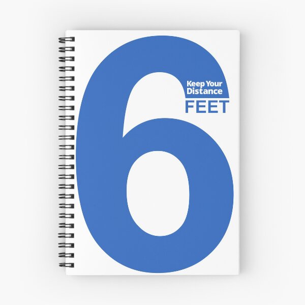 Item preview, Keep Your Distance 6 feet - Big blue social distancing sign designed and sold by SocialShop.