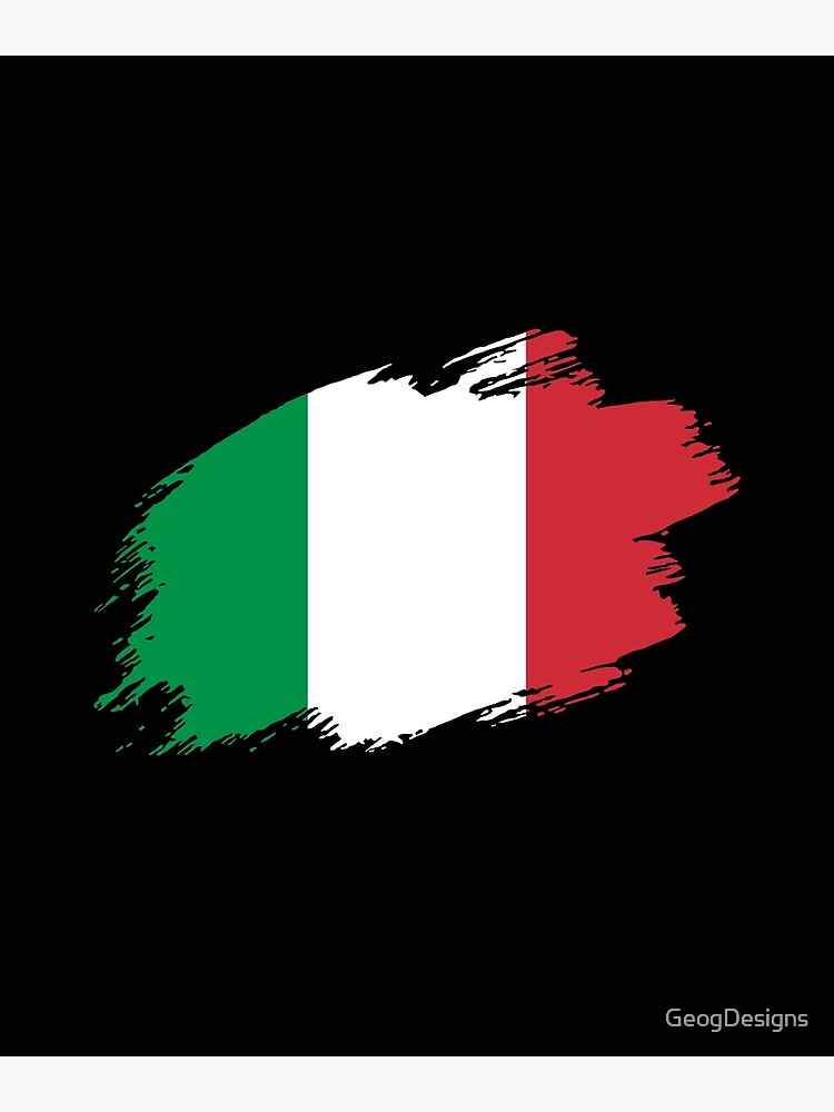 Poster mit Italien Flagge Fahne italienisch Squadra Azzurra von