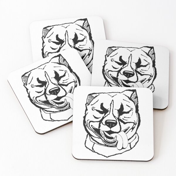 Item preview, Smiling bully pit bull bulldog lab dog, line art, adult coloring page, digital art print designed and sold by LastMinuteLaura.