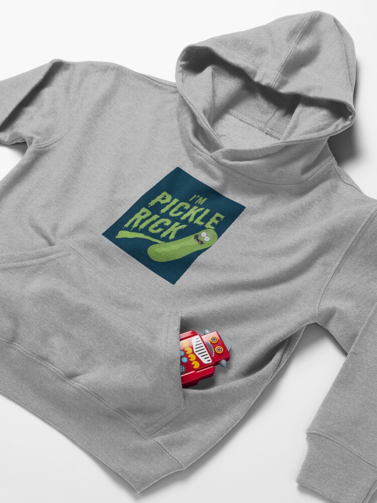 Alternate view of I am Pickle Rick Kids Pullover Hoodie