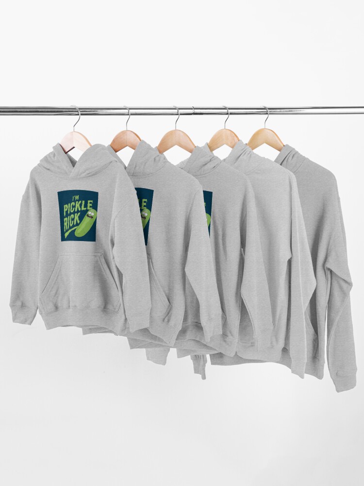 Alternate view of I am Pickle Rick Kids Pullover Hoodie