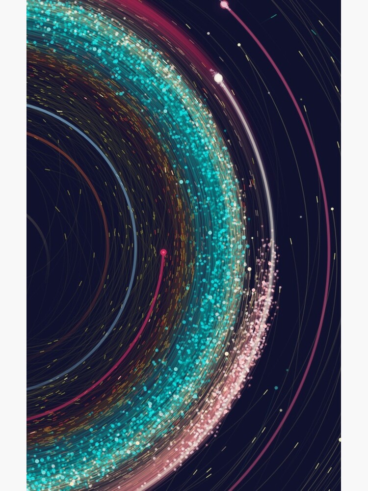 Thumbnail 4 of 4, Samsung Galaxy Phone Case, Asteroid Map of the Solar System designed and sold by EleanorLutz.