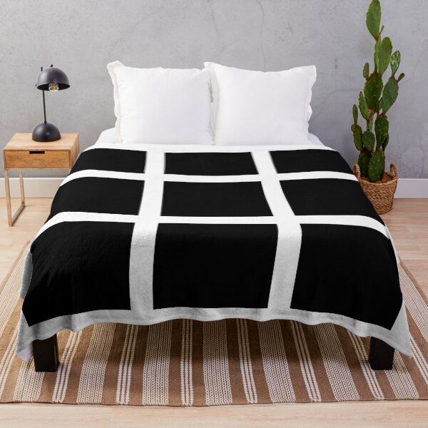 Item preview, Geometric black cubes on a cool white background. designed and sold by PetaJaneHome.