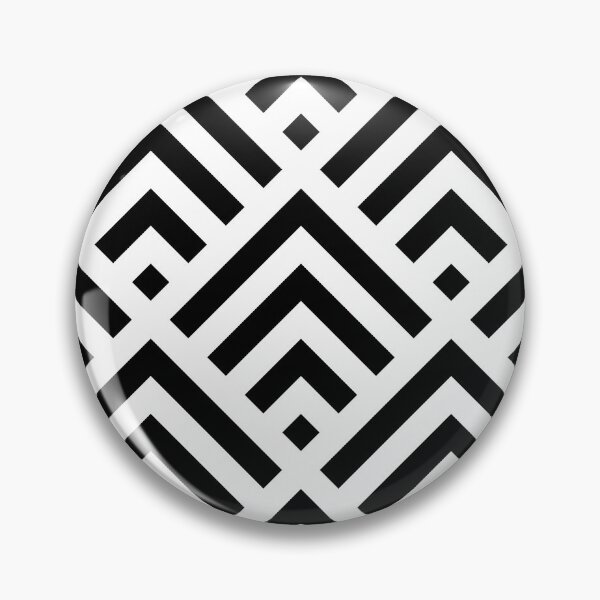 Item preview, Black and white triangle lines pattern designed and sold by hexdecor.