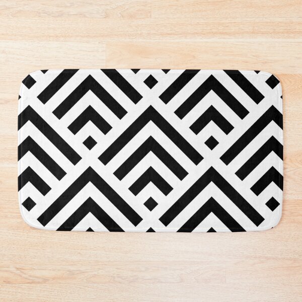 Item preview, Black and white triangle lines pattern designed and sold by hexdecor.