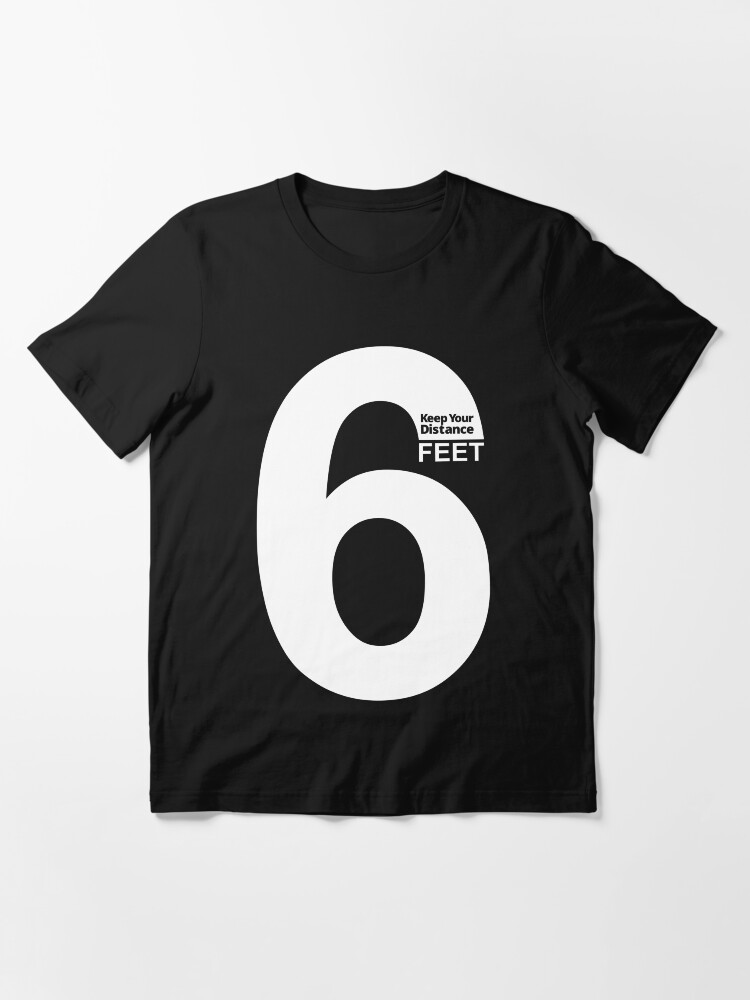 Alternate view of Keep Your Distance 6 feet - white Essential T-Shirt