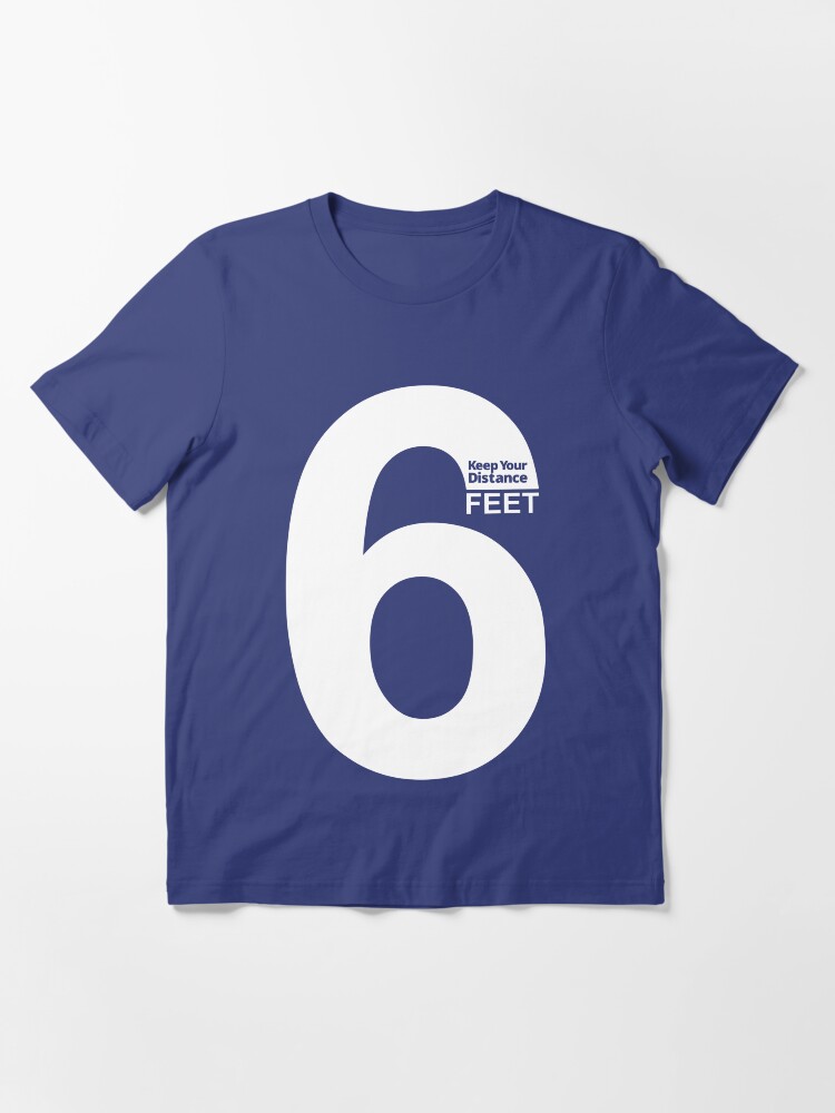 Alternate view of Keep Your Distance 6 feet - white Essential T-Shirt