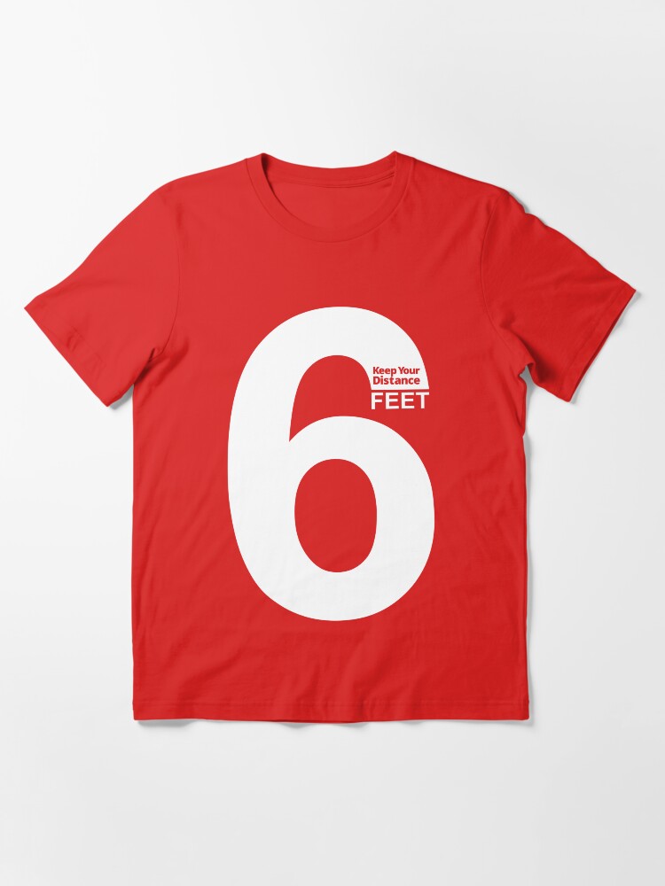 Alternate view of Keep Your Distance 6 feet - white Essential T-Shirt