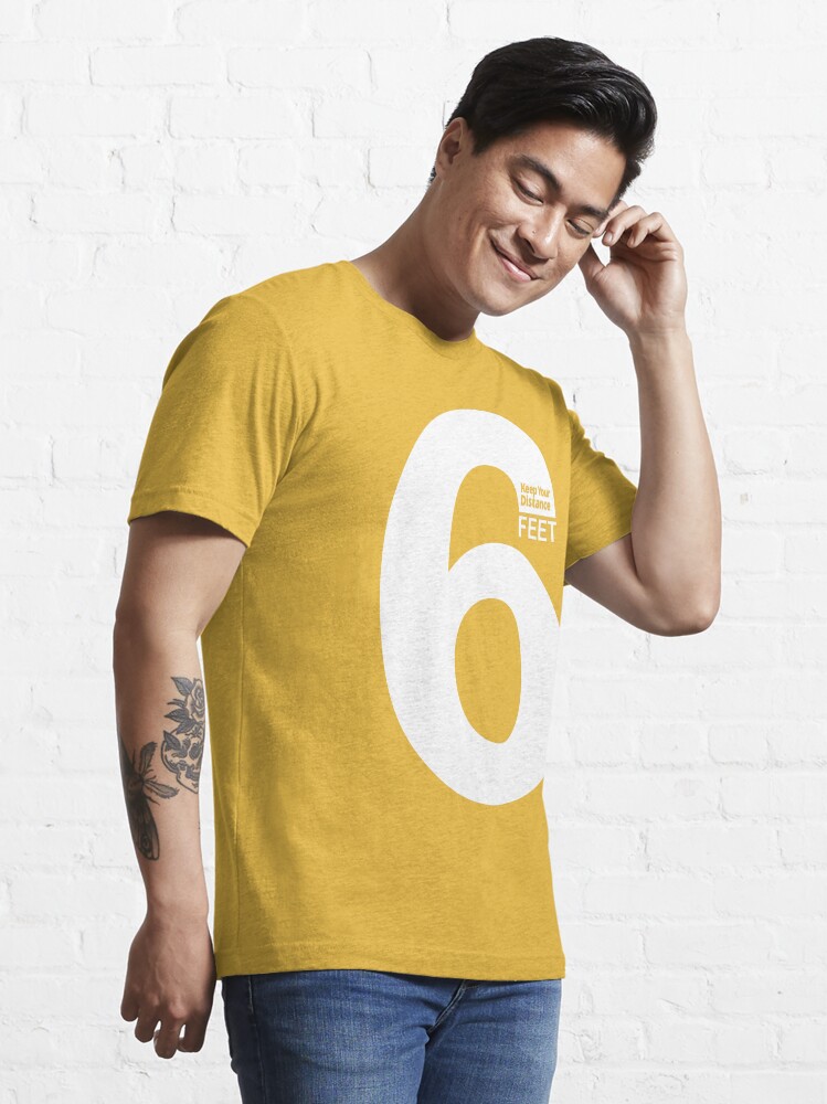 Alternate view of Keep Your Distance 6 feet - white Essential T-Shirt