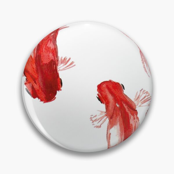 Item preview, Colored China painting - Indian ink painting - with red Koi carp ink painting designed and sold by Kallandra.