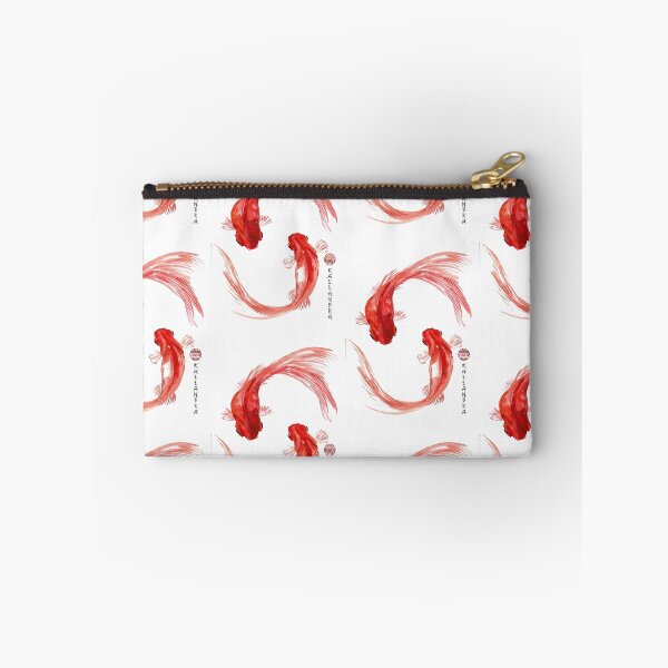 Item preview, Colored China painting - Indian ink painting - with red Koi carp ink painting designed and sold by Kallandra.