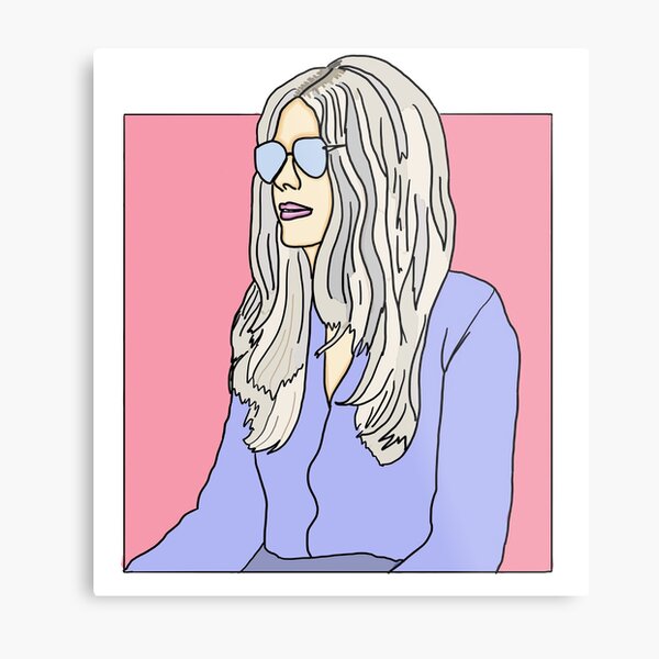 Gloria Steinem Graphic Art Metal Print