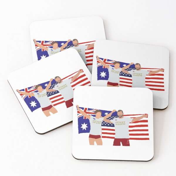 Item preview, Mat Fraser and Tia Toomey Holding Flags designed and sold by Aeodice.