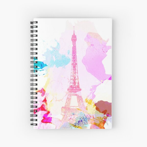Eiffel Tower in Paris in watercolor Spiral Notebook
