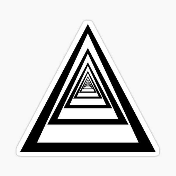 Triangles, Psychedelic art, Art movement Sticker