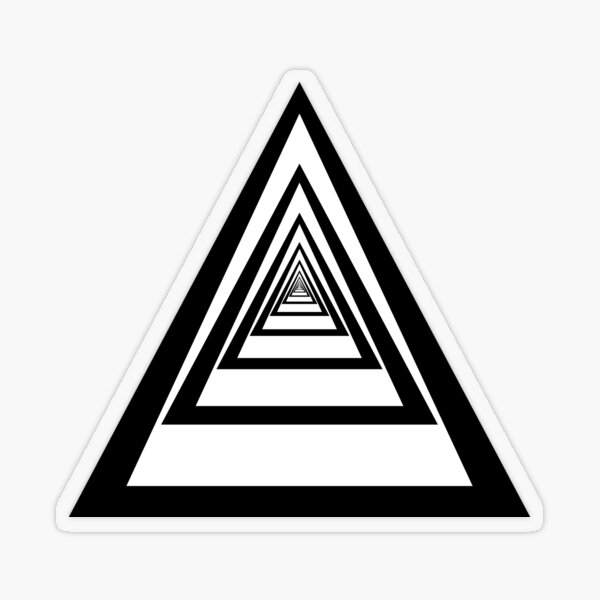 Triangles, Psychedelic art, Art movement Transparent Sticker