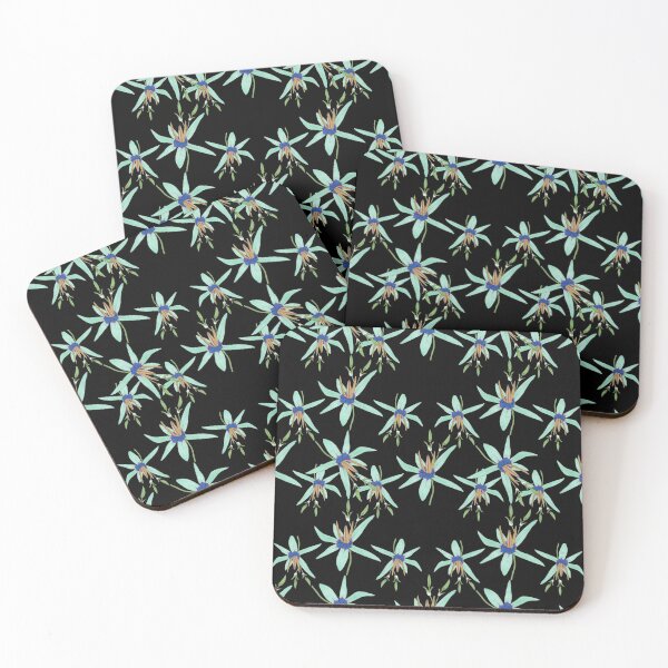 Item preview, ixia flower black pattern 2 designed and sold by AnnaBaldon.