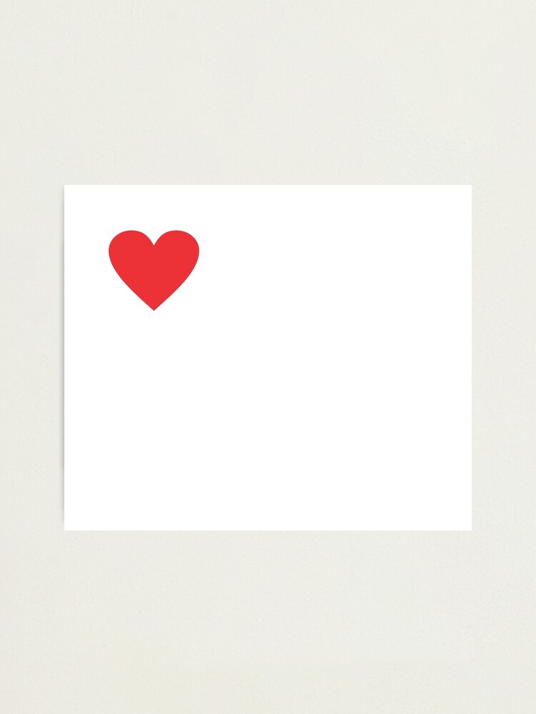 Red Heart - Cute Little Red Heart | Photographic Print