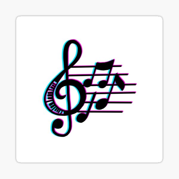 "Treble Clef Piano " Sticker by HandmadeBway | Redbubble