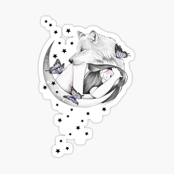 Over The Moon Sticker