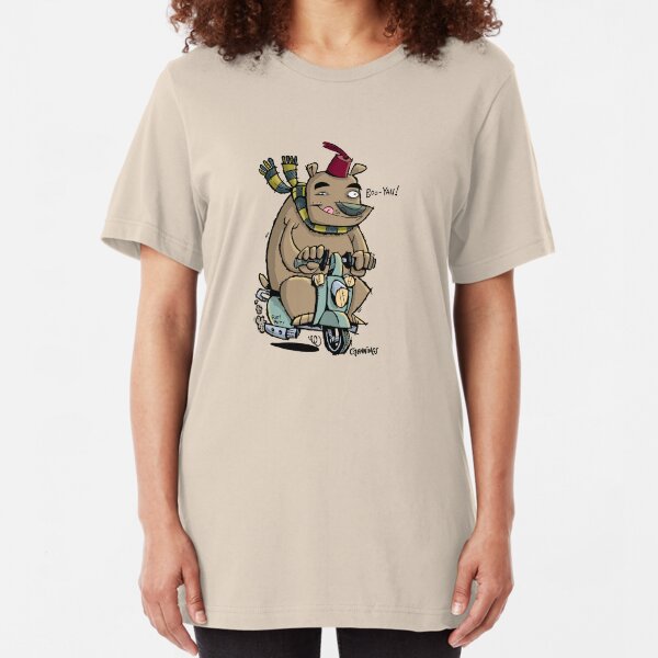 Scooter Bear Slim Fit T-Shirt