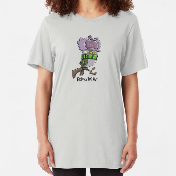 "respect the hat" owl Slim Fit T-Shirt